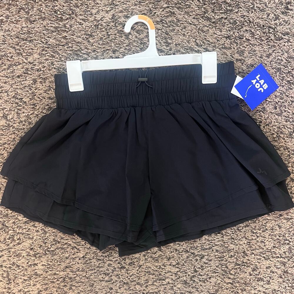JoyLab High Rise Woven Shorts Women Small Black Built In Brief NWT - Picture 2 of 4